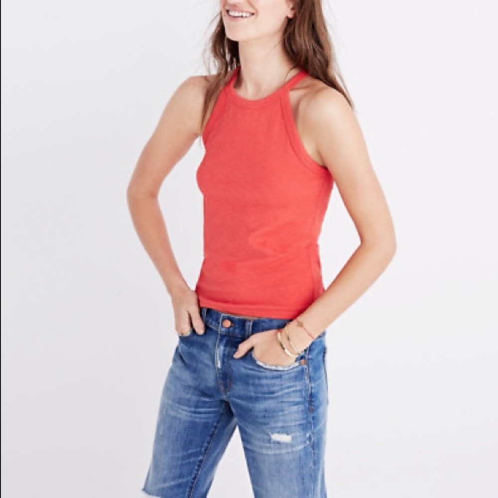 Madewell Timeoff Tank in XS Persimmon